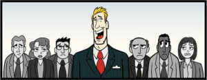 Great illustration of an overbearing boss with his office staff. Perfect for a business or employment illustration. EPS and JPEG files included. Be sure to view my other illustrations, thanks!